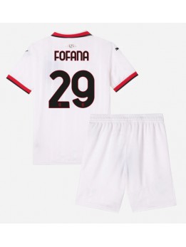 AC Milan Youssouf Fofana #29 Auswärts Trikotsatz für Kinder 2024-25 Kurzarm (+ Kurze Hosen)